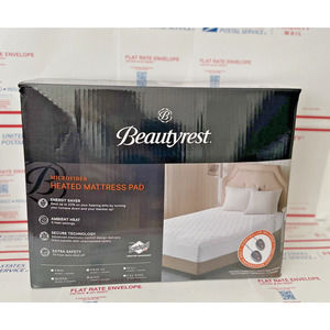 Beautyrest Heated Microfiber Mattress Pad with 3M Scotchgard New